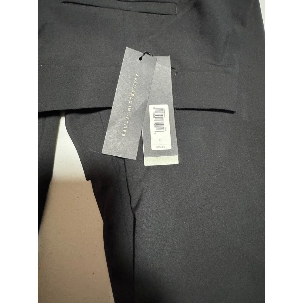 NWT Banana Republic Women's Black Career Dress Pants Straight Leg Slacks Size 0